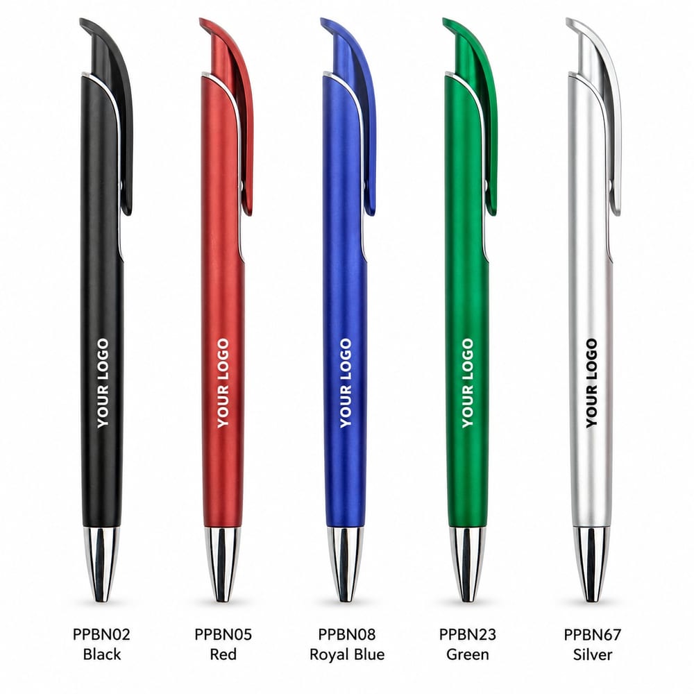 MYGIFT PLASTIC PEN Black PP BN02